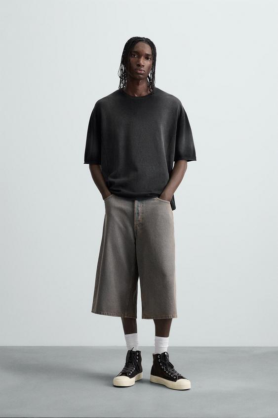 SPRAY PRINT KNIT T-SHIRT