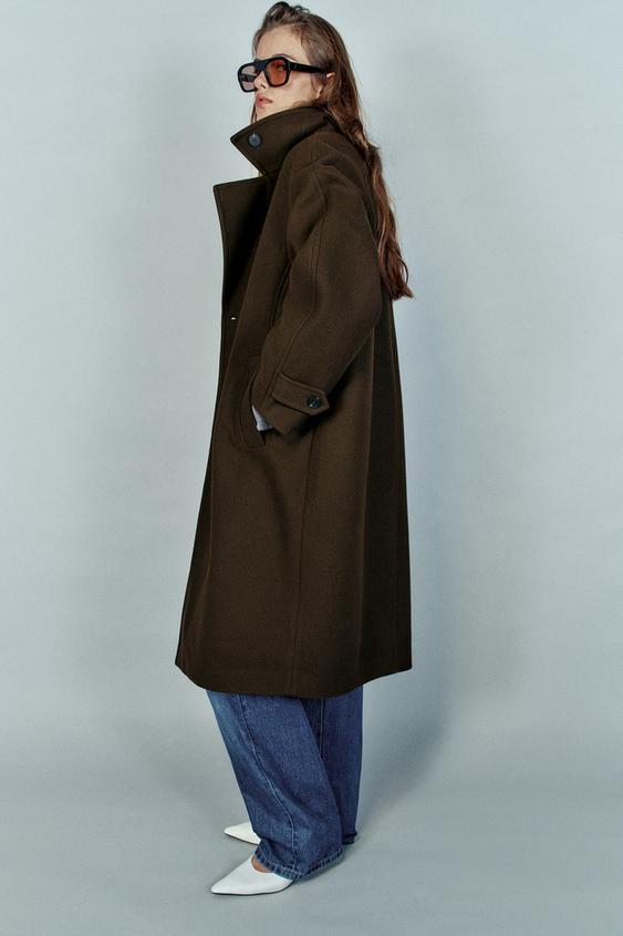 SOFT oversize COAT - Brown by Zara - Image 5