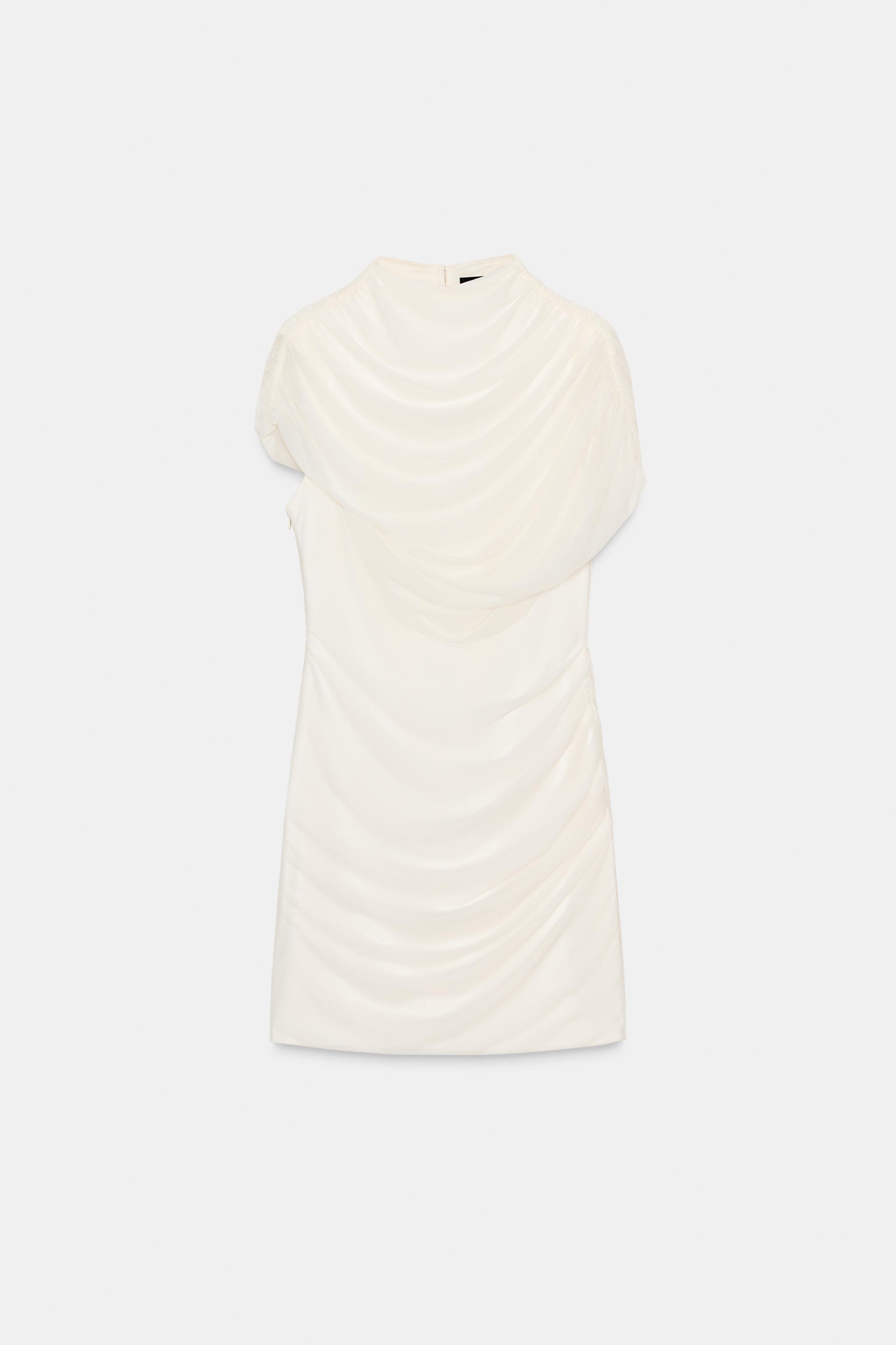 SHORT DRESS WITH COMBINATION CAPE