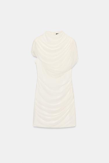 SHORT DRESS WITH MATCHING CAPE DETAIL - Oyster-white by Zara - Image 0