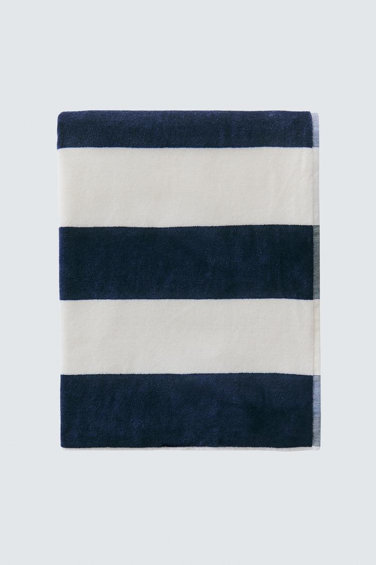 ZARA STRIPED BEACH TOWEL