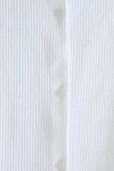 LONG SLEEVE T-SHIRT WITH BUTTONS - White by Zara - Image 3