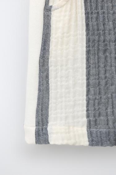 STRIPED BERMUDA SHORTS - Grey / Natural by Zara - Image 3
