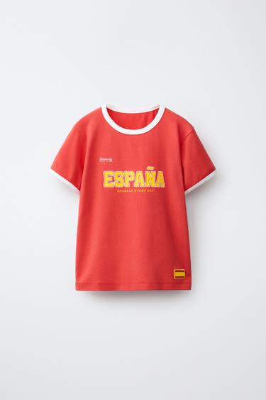 SPAIN PRINT T-SHIRT - Red by Zara
