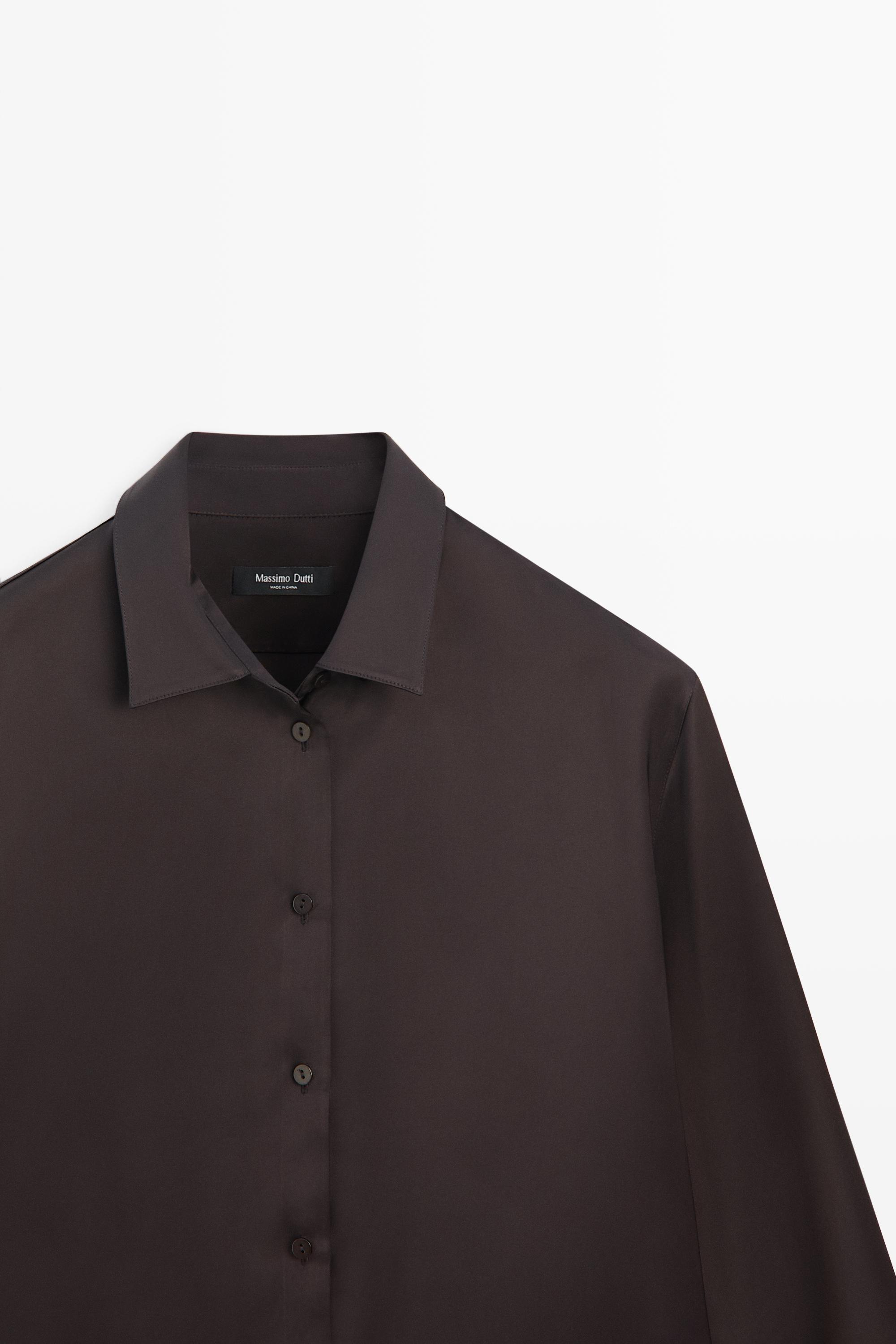 Flowing satin shirt