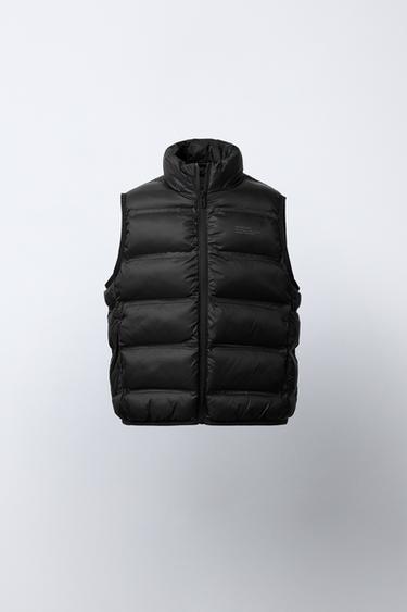 LIGHTWEIGHT WATER-REPELLENT HOODED GILET - Black by Zara