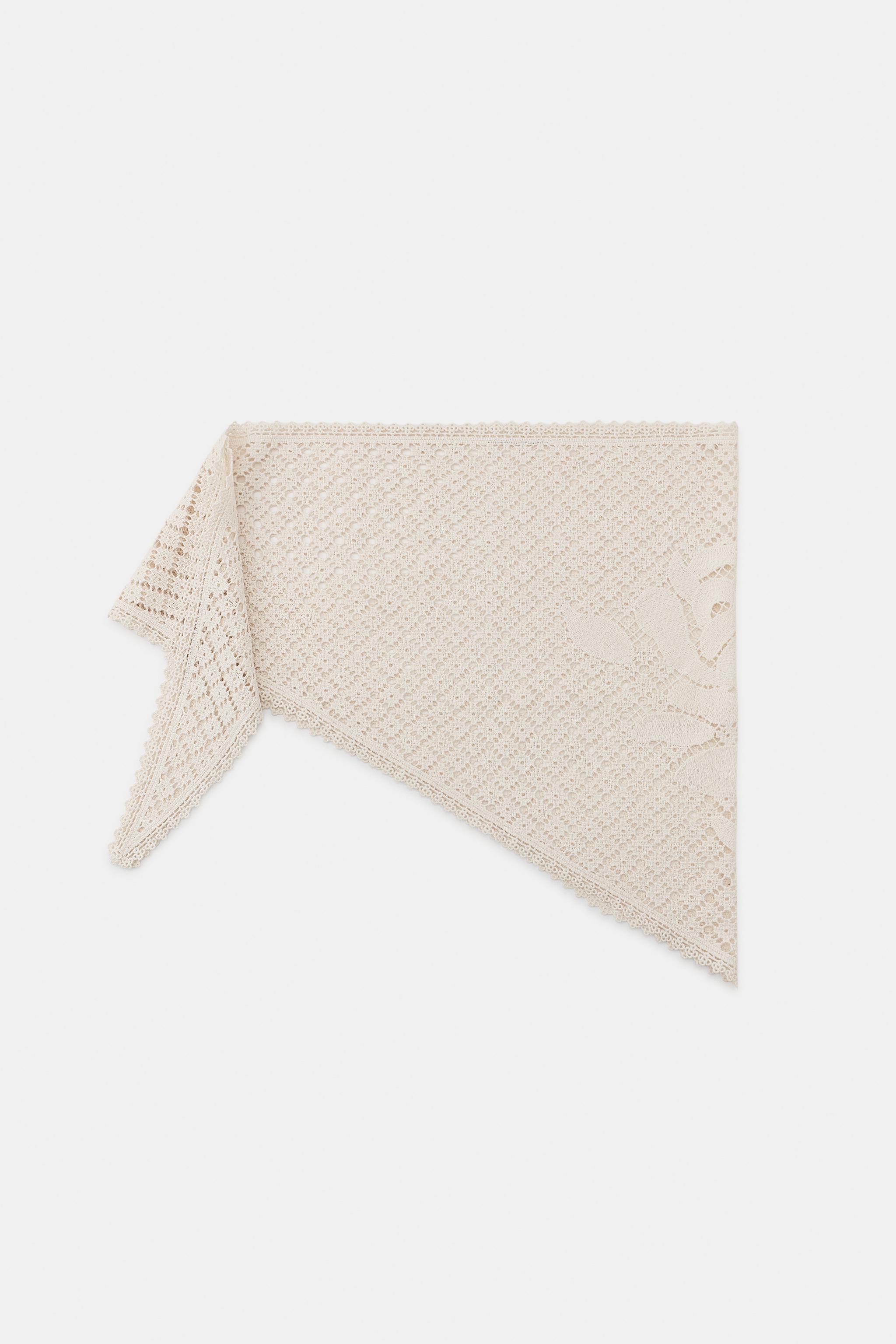 Женские аксессуары Zara CROCHET PAREO SCARF
