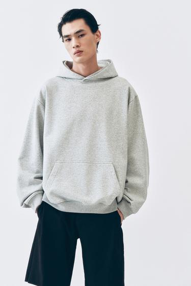 BASIC HOODIE - Grey marl by Zara