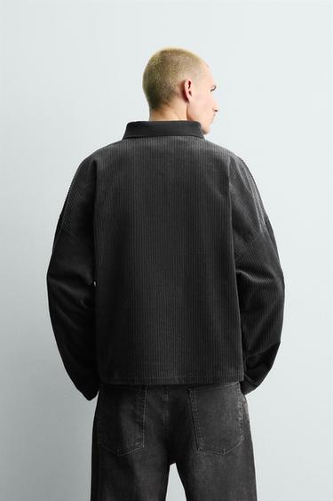 POLO PANA BORDADO - Gris antracita de Zara