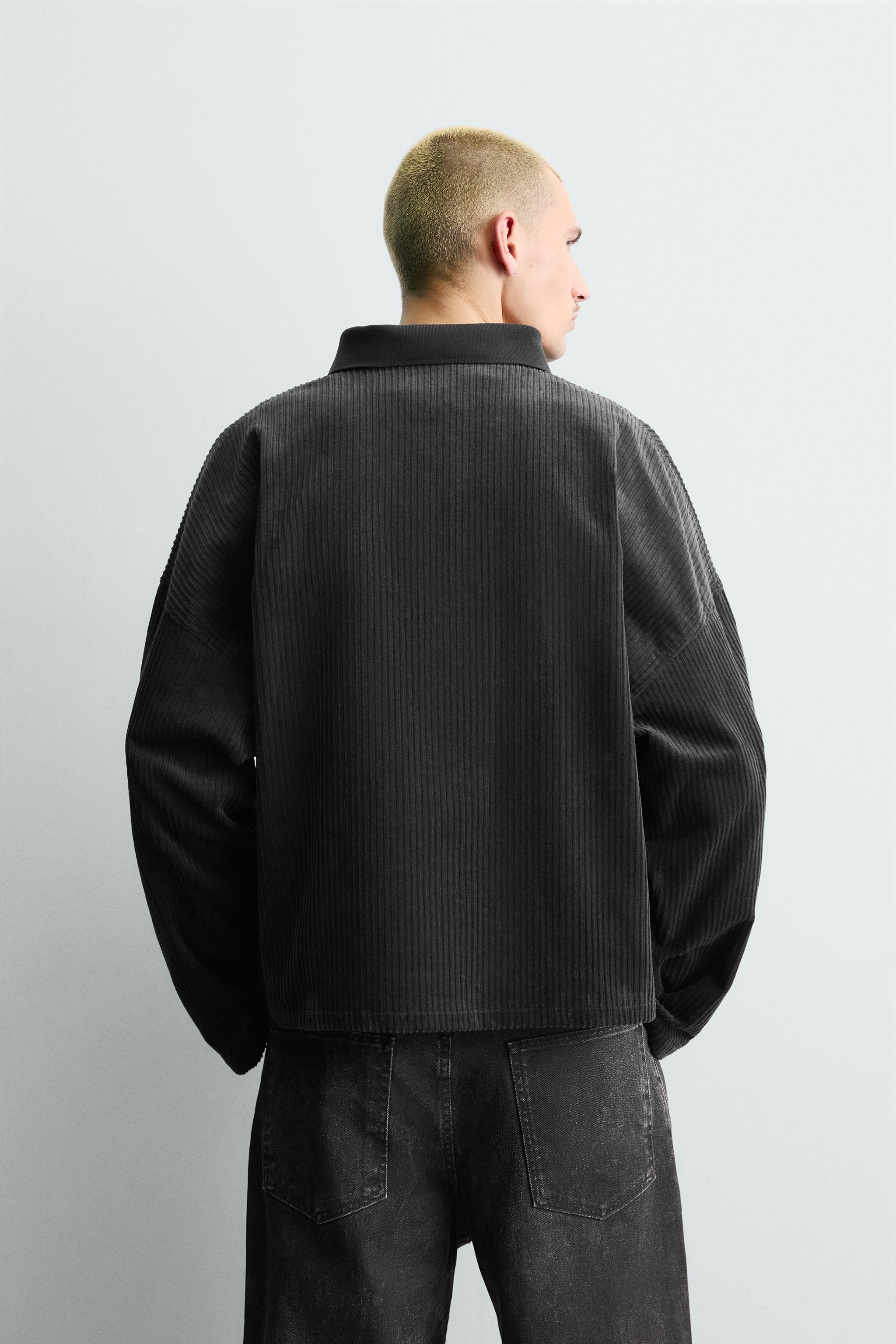 EMBROIDERED CORDUROY POLO SHIRT