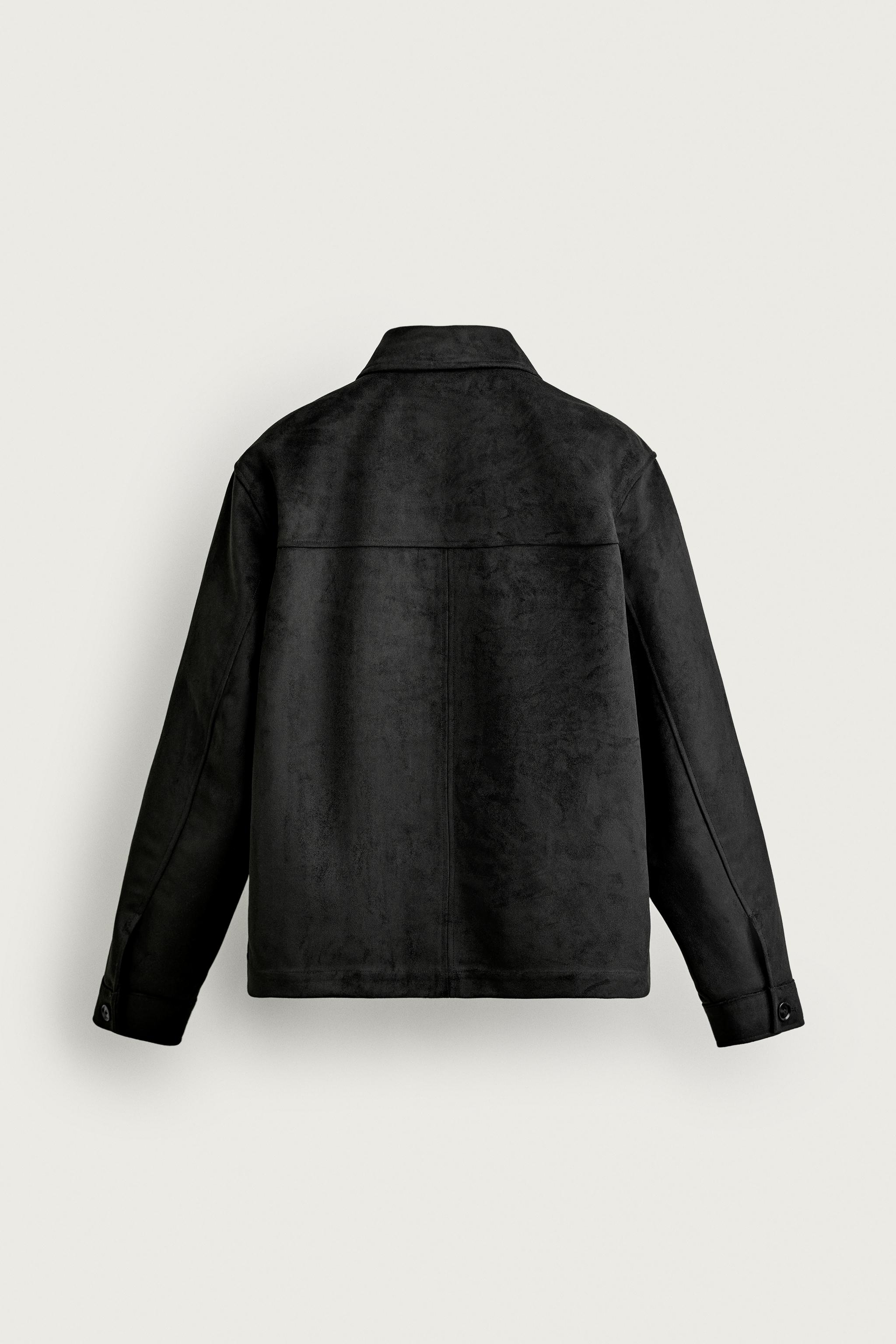 FAUX SUEDE REGULAR FIT OVERSHIRT