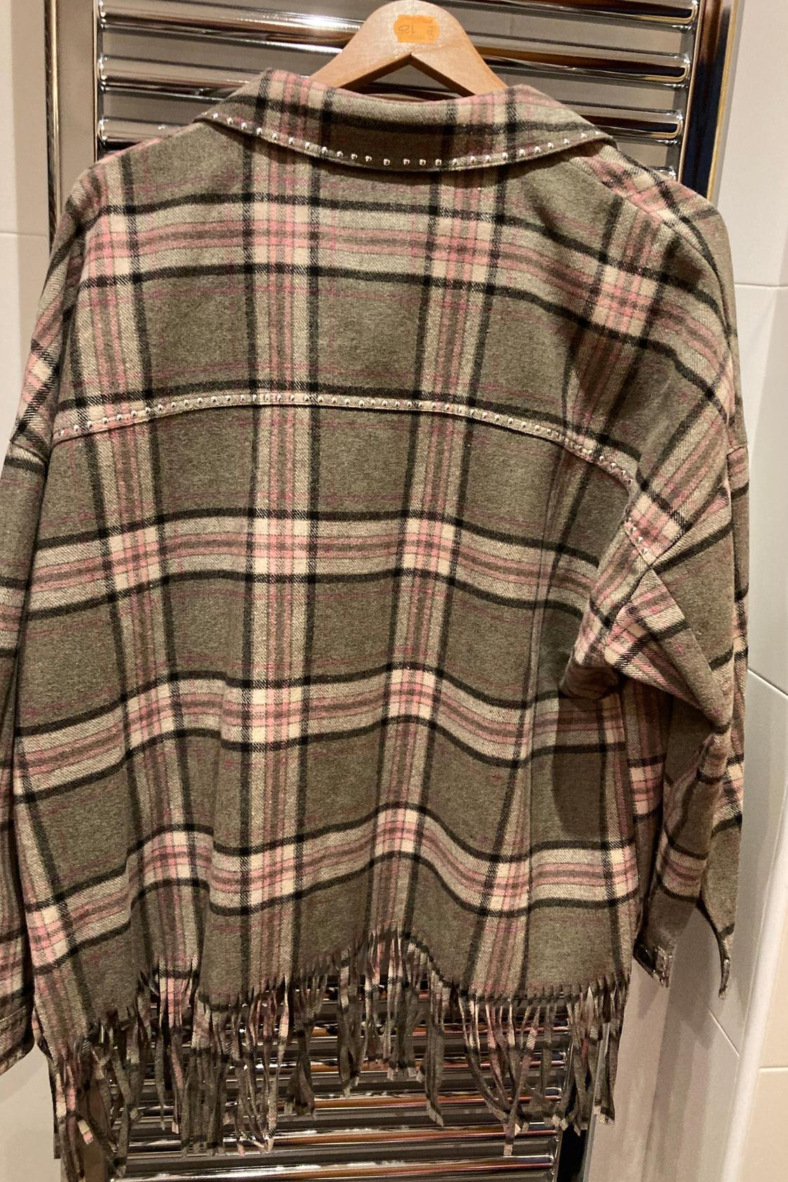 WOOL BLEND CHECK OVERSHIRT - Image 2