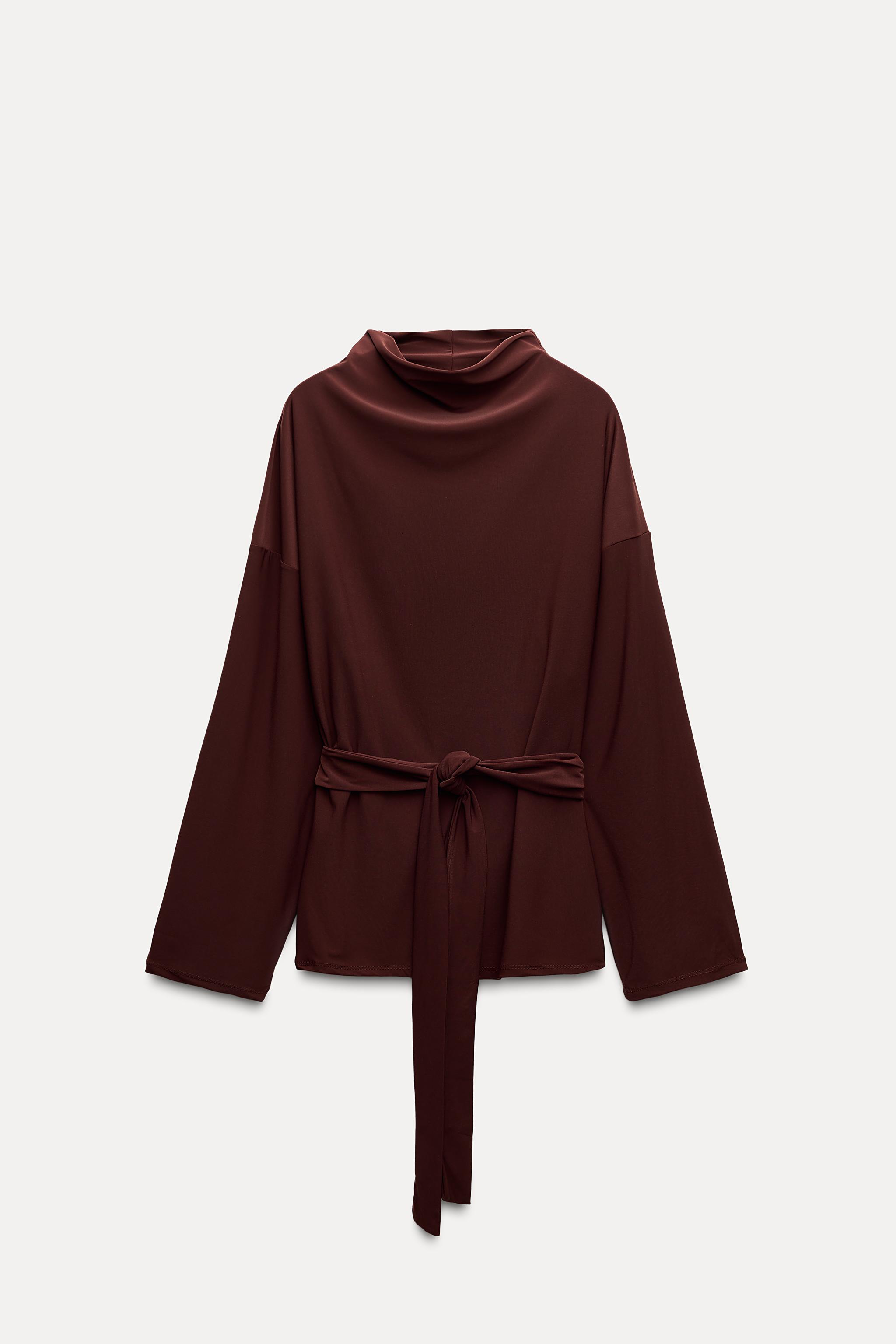 zara belted top