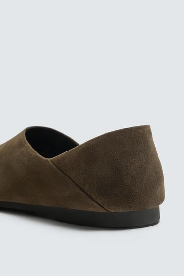 MOCASSINS EN CUIR AVEC SEMELLE VIBRAM® AARON LEVINE X ZARA - Bronze de Zara - Image 2