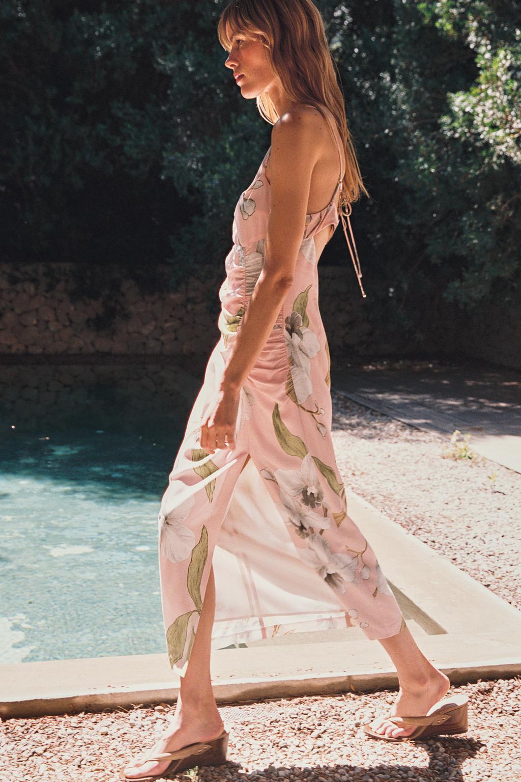 Thumbnail image for PRINTED MIDI LINEN BLEND DRESS