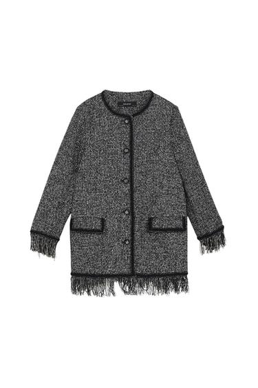 TWEED JACKET WITH METALLIC THREAD