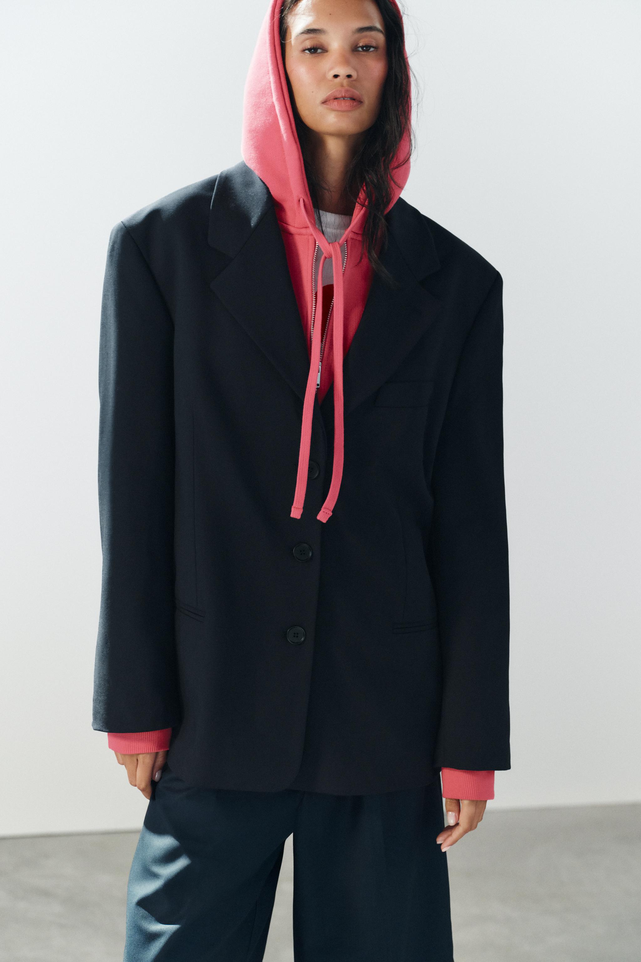 Zara VATKALI OVERSIZE BLAZER görsel 2