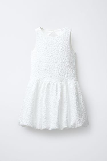 JACQUARD BUBBLE DRESS - Oyster-white by Zara