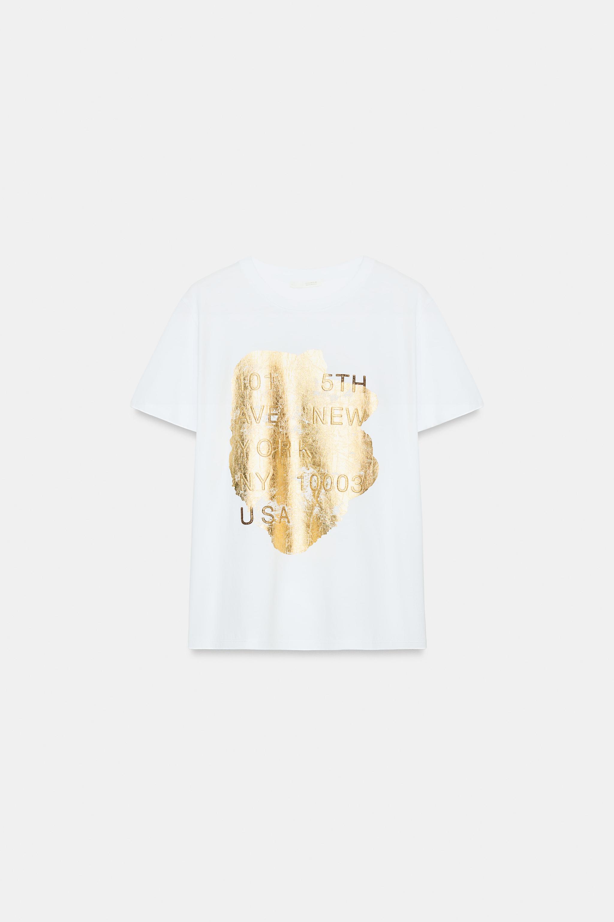 SHORT SLEEVE METALLIC T-SHIRT
