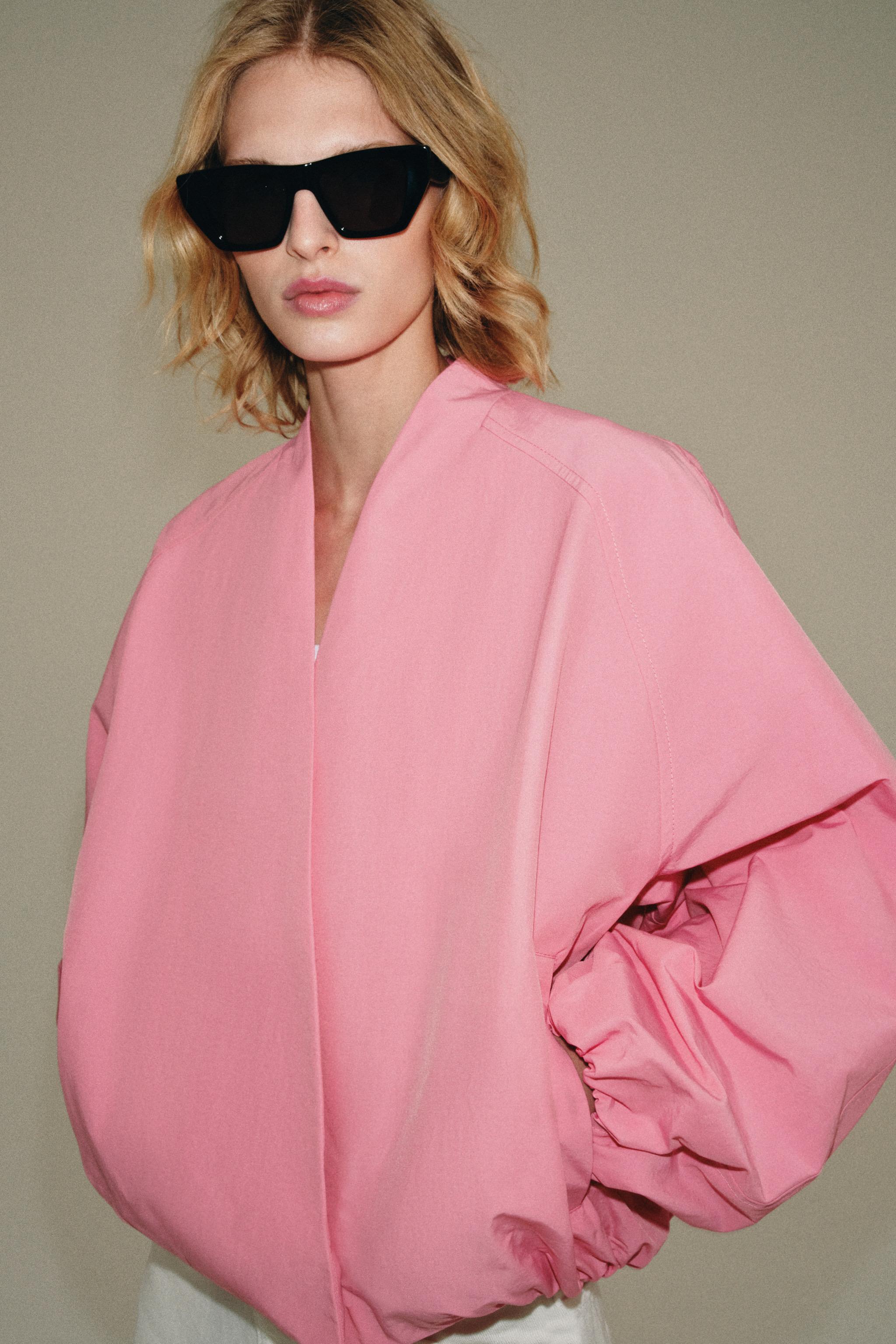 ZW COLLECTION BOMBER JACKET — Pink