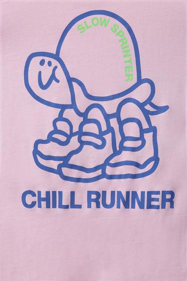 T-SHIRT À IMPRIMÉ ESCARGOT - Rose de Zara - Image 3