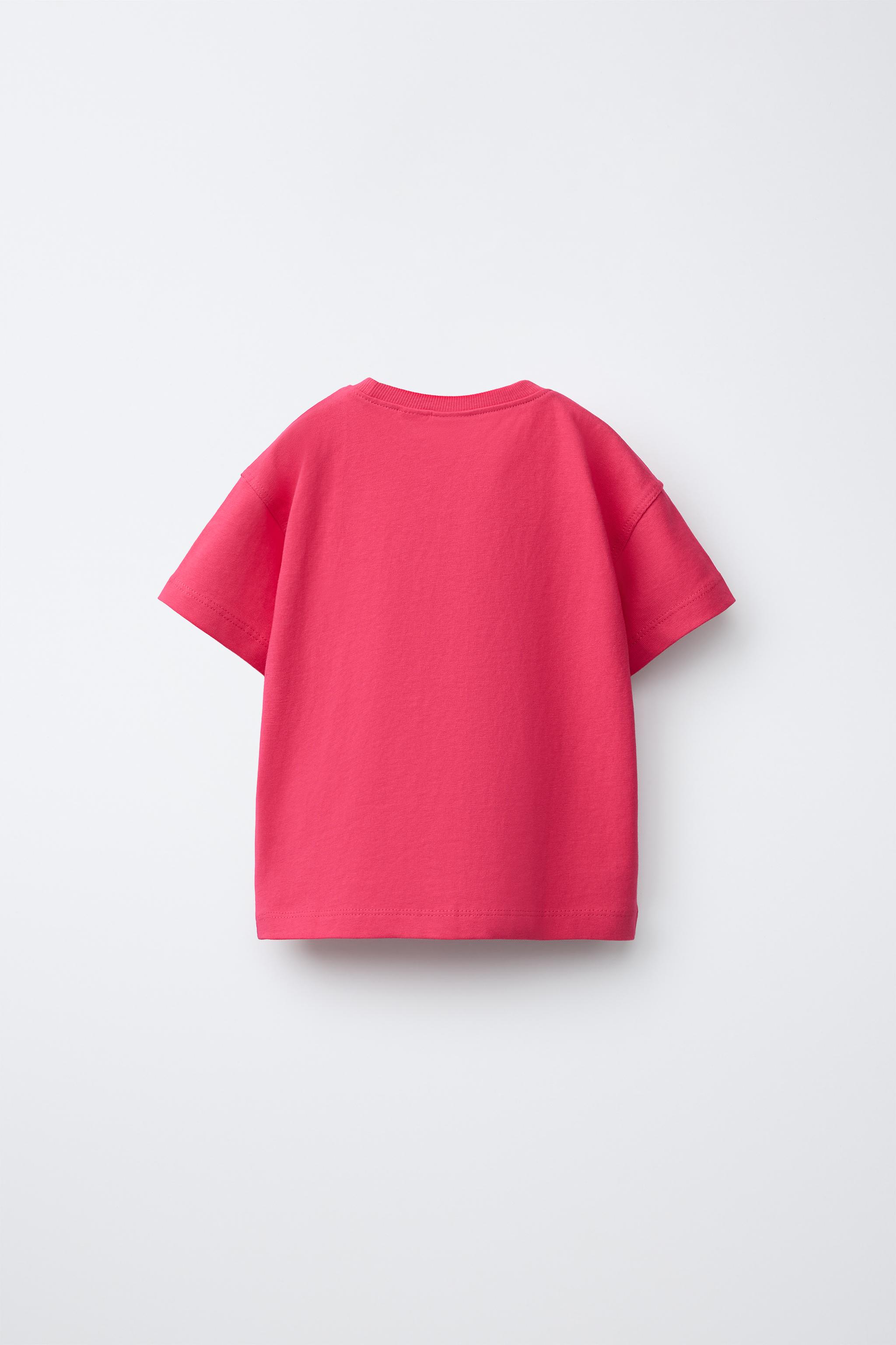 TEXT PRINT T-SHIRT — Red