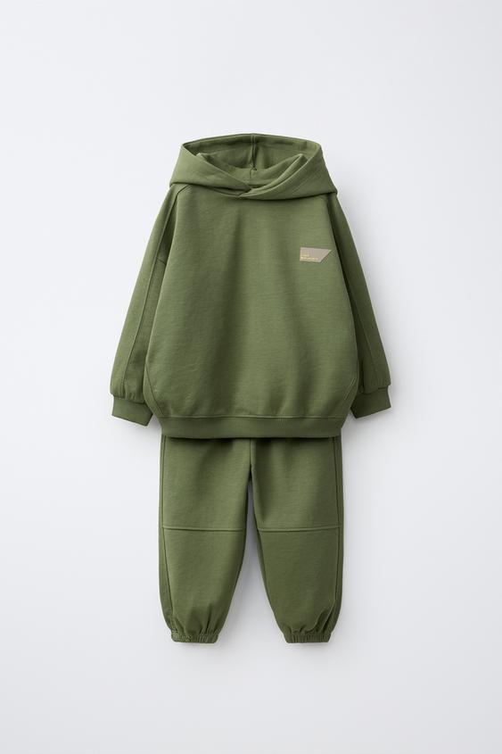 INTERLOCK SWEATSHIRT AND JOGGER SET - Mid-green de Zara - Imagen 0