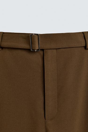 RELAXED FIT TROUSERS WITH BELT - Oil by Zara - Image 7