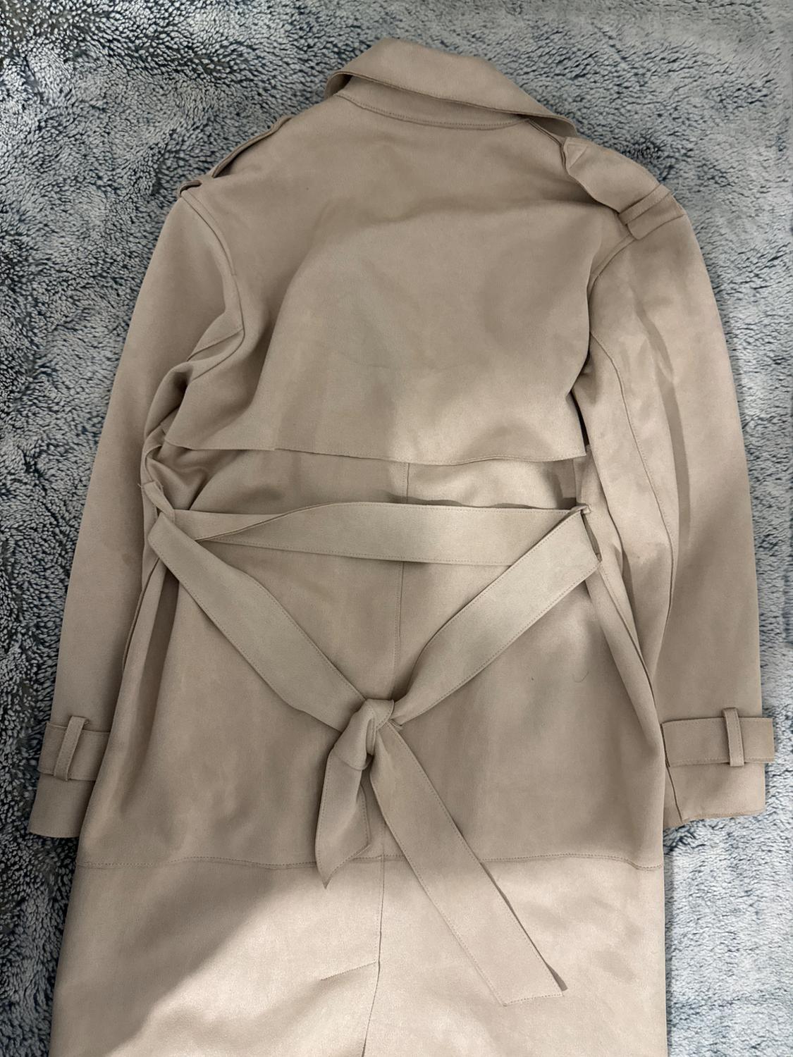 FAUX SUEDE TRENCH COAT - Image 3