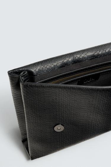 EMBOSSED CLUTCH BAG - Black by Zara - Image 3