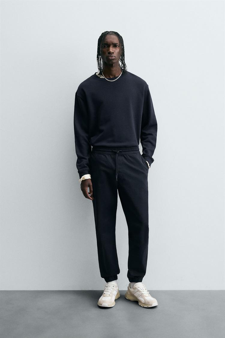 PANTALÓN CINTURA JOGGER SLIM FIT Marino ZARA Chile