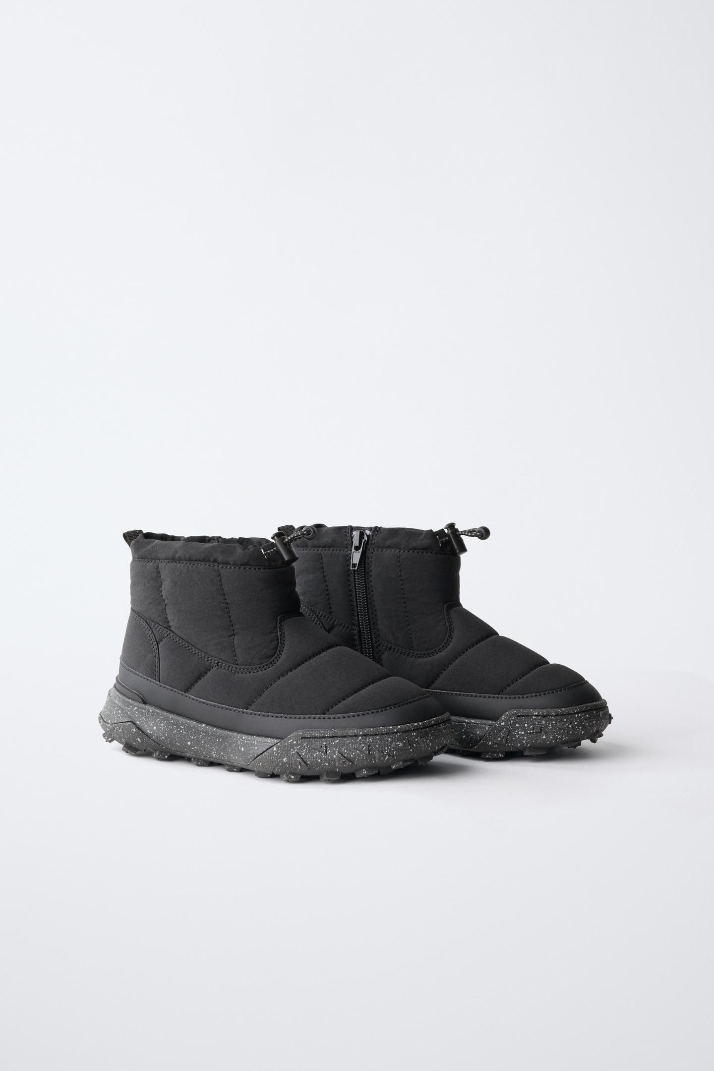 Детские ботинки Zara Quilted Ankle, цвет: Чёрный — фото 2