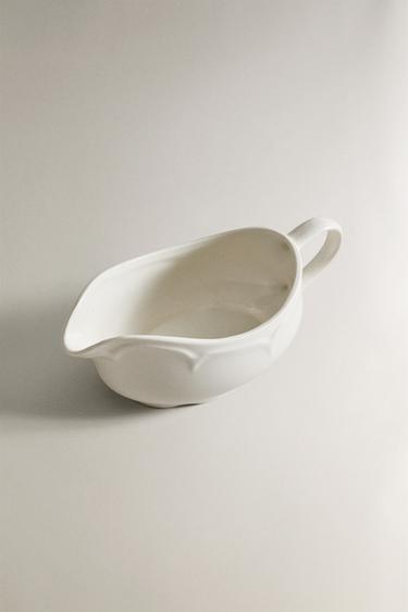 SALSIÈRE PORCELAINE RELIEF - Blanc de Zara - Image 1