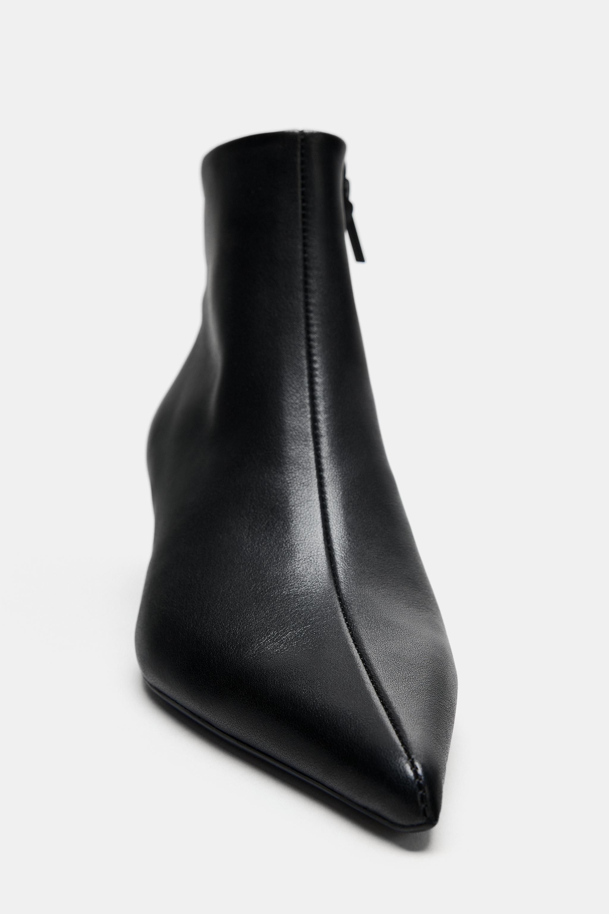 BOTTINES TALONS KITTEN CUIR