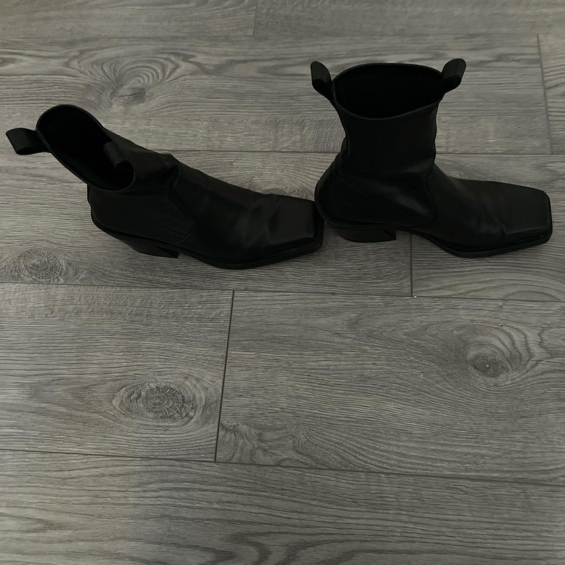 BLACK SQUARE TOE BOOTS - Image 3