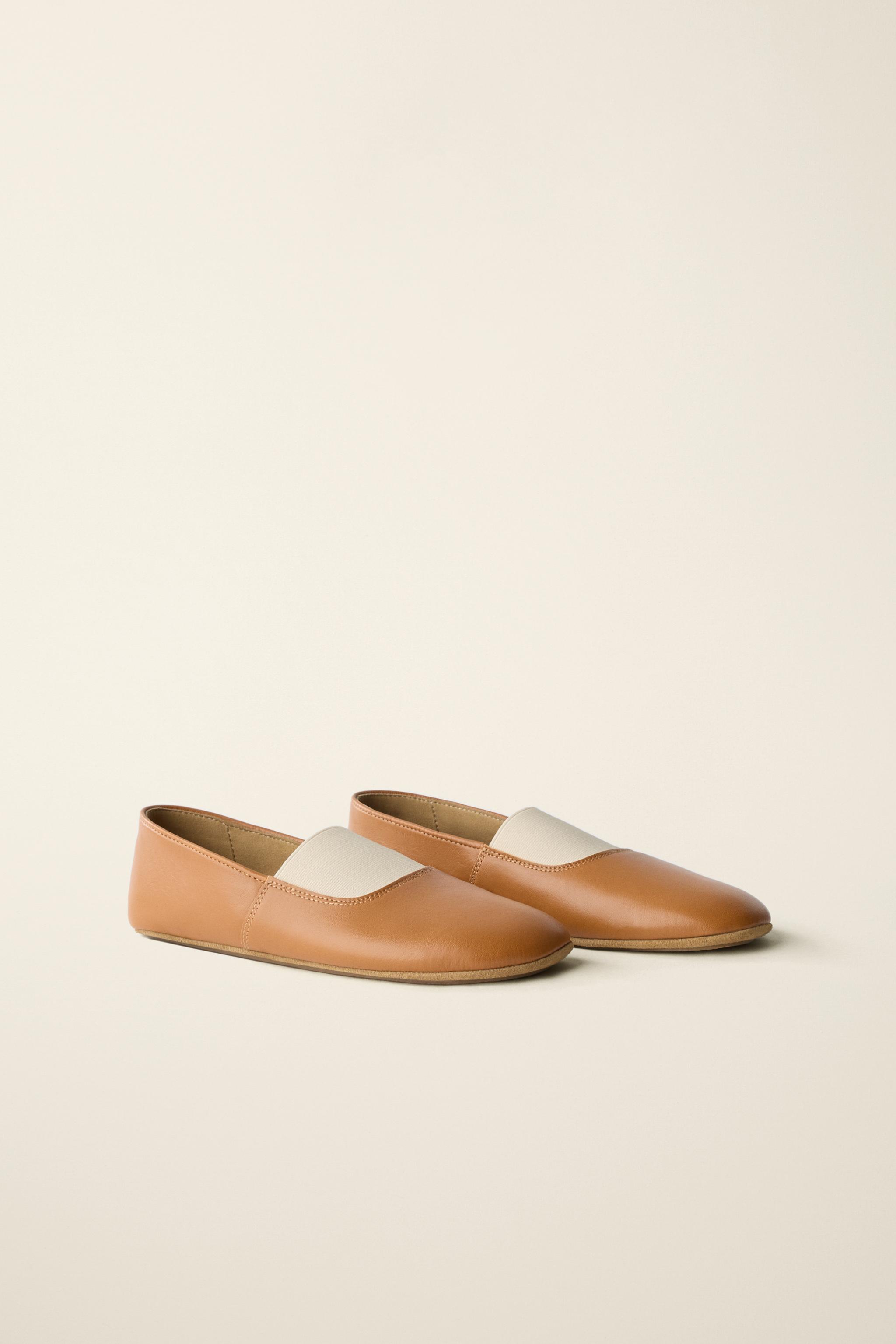 Обувь Zara LEATHER BALLET FLATS CREATED BY CARAMEL LONDON X — фото 2