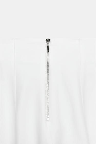 PANTALON TAILLE HAUTE ZIP DOS - Blanc de Zara - Image 8