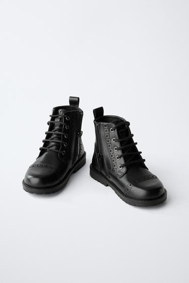 LEATHER BOOTS - Black by Zara - Image 2