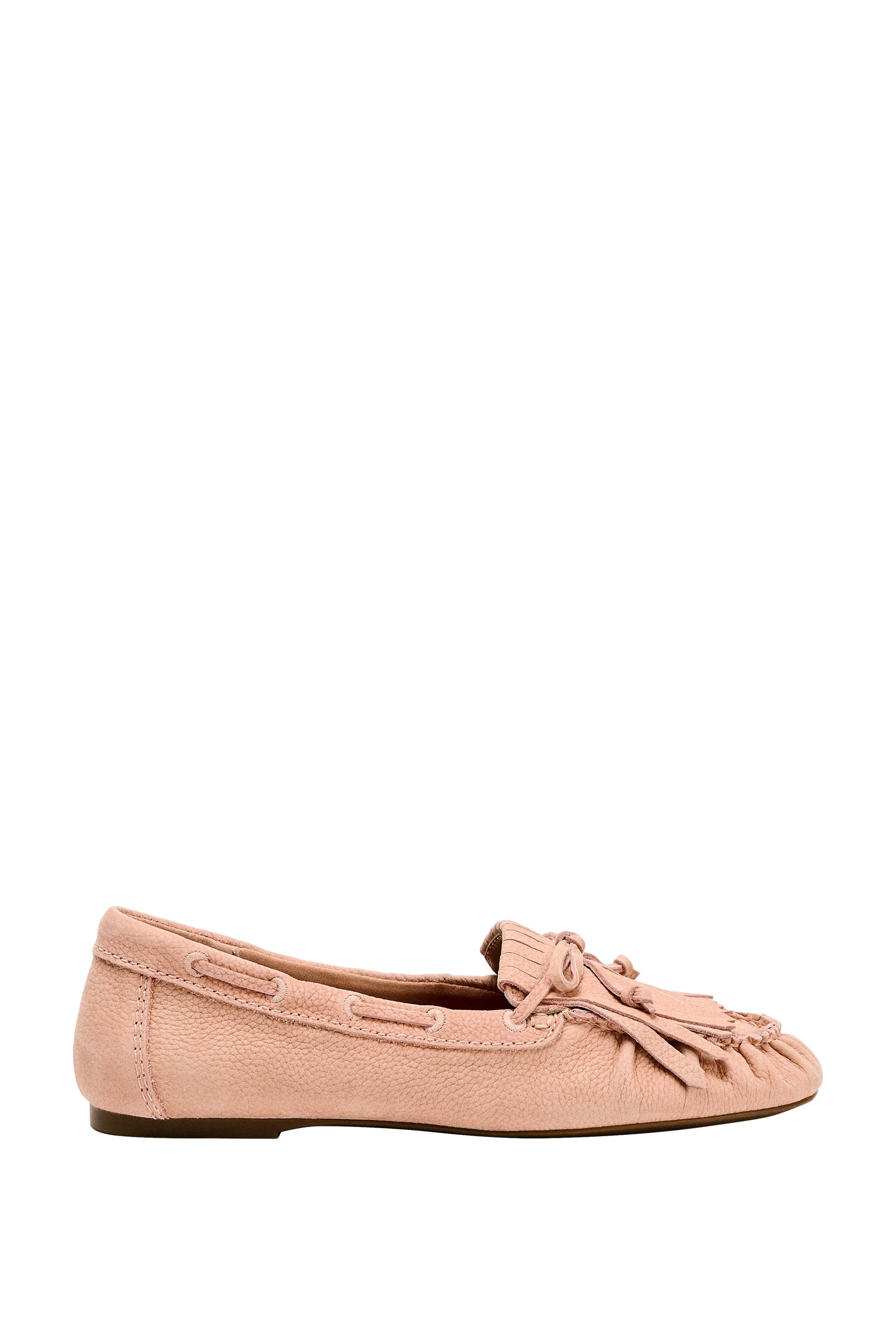 FRINGED LEATHER LOAFERS - Pink | ZARA Canada