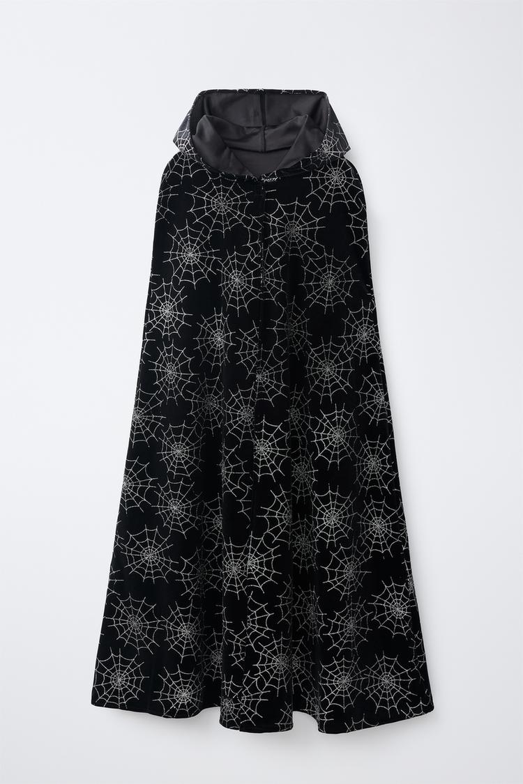 SPIDER PRINCESS COSTUME CAPE — Black