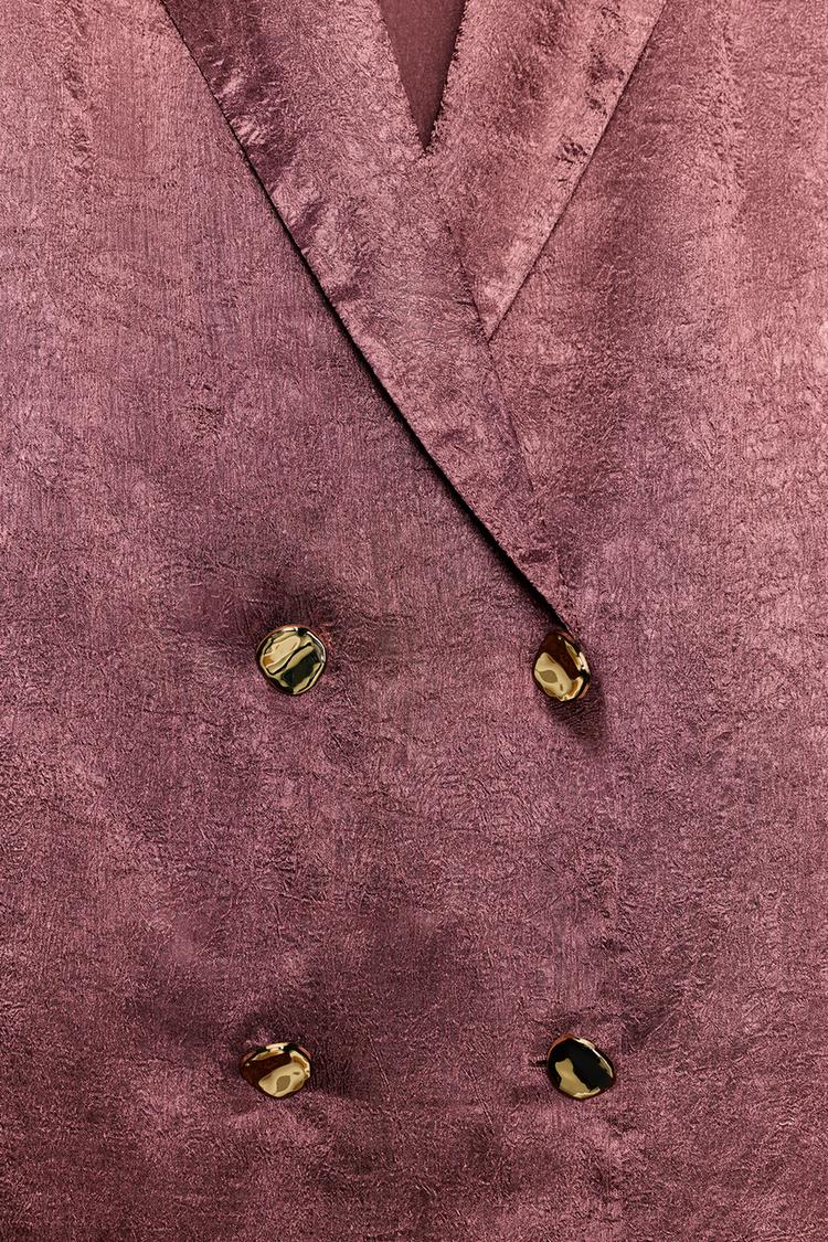 Blazer fluido con textura arrugada 7