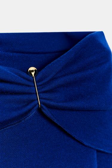 OFF-THE-SHOULDER TOP WITH APPLIQUÉ - Bluish by Zara - Image 8