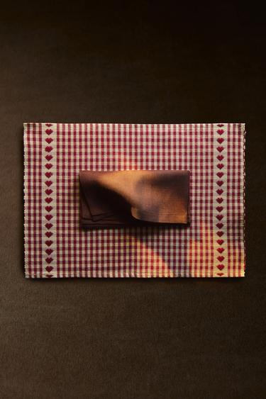TOVAGLIETTA AMERICANA CUORI NATALE (SET DA 2) - Rosso di Zara