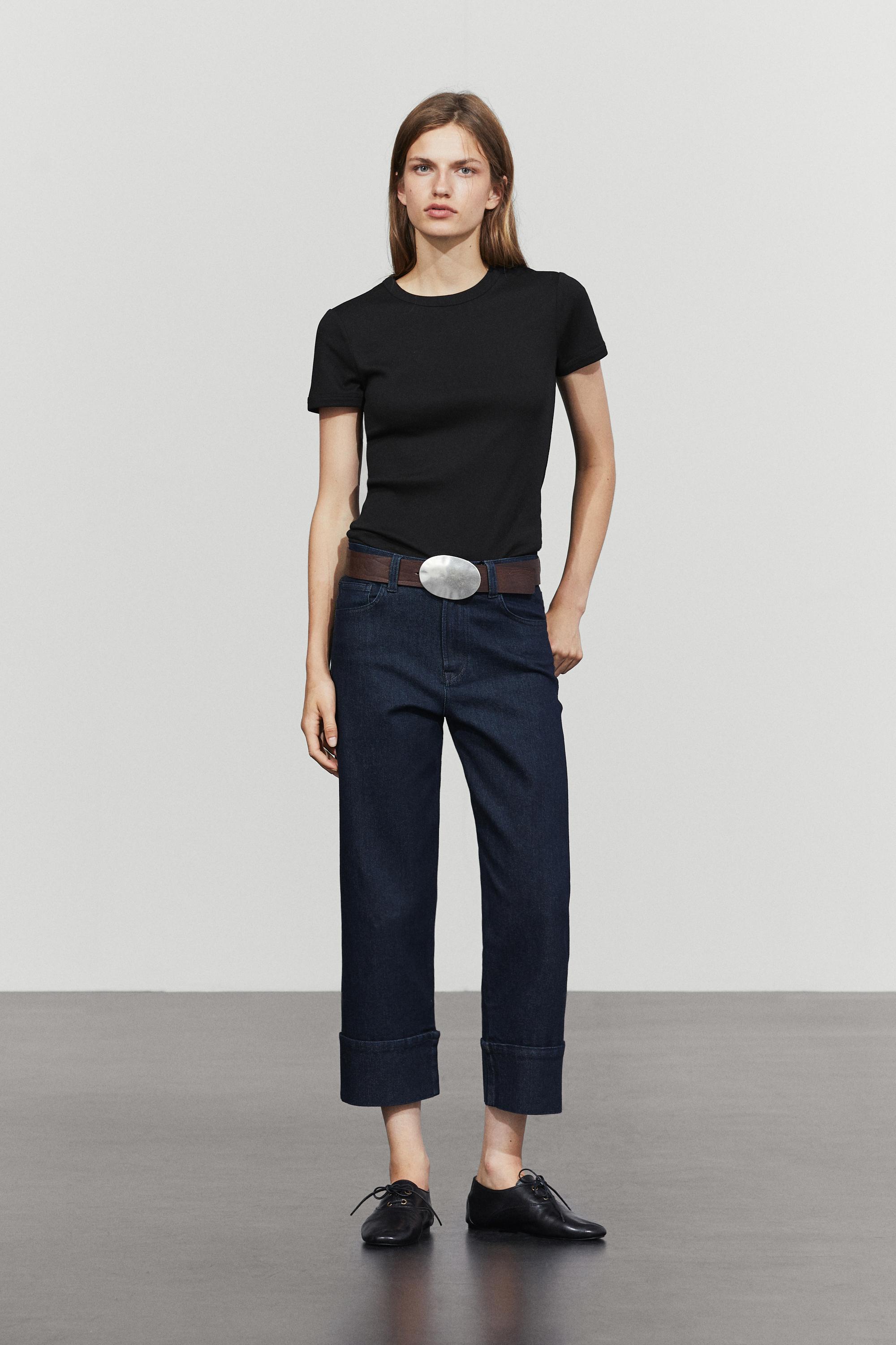 Ribbed short sleeve T-shirt