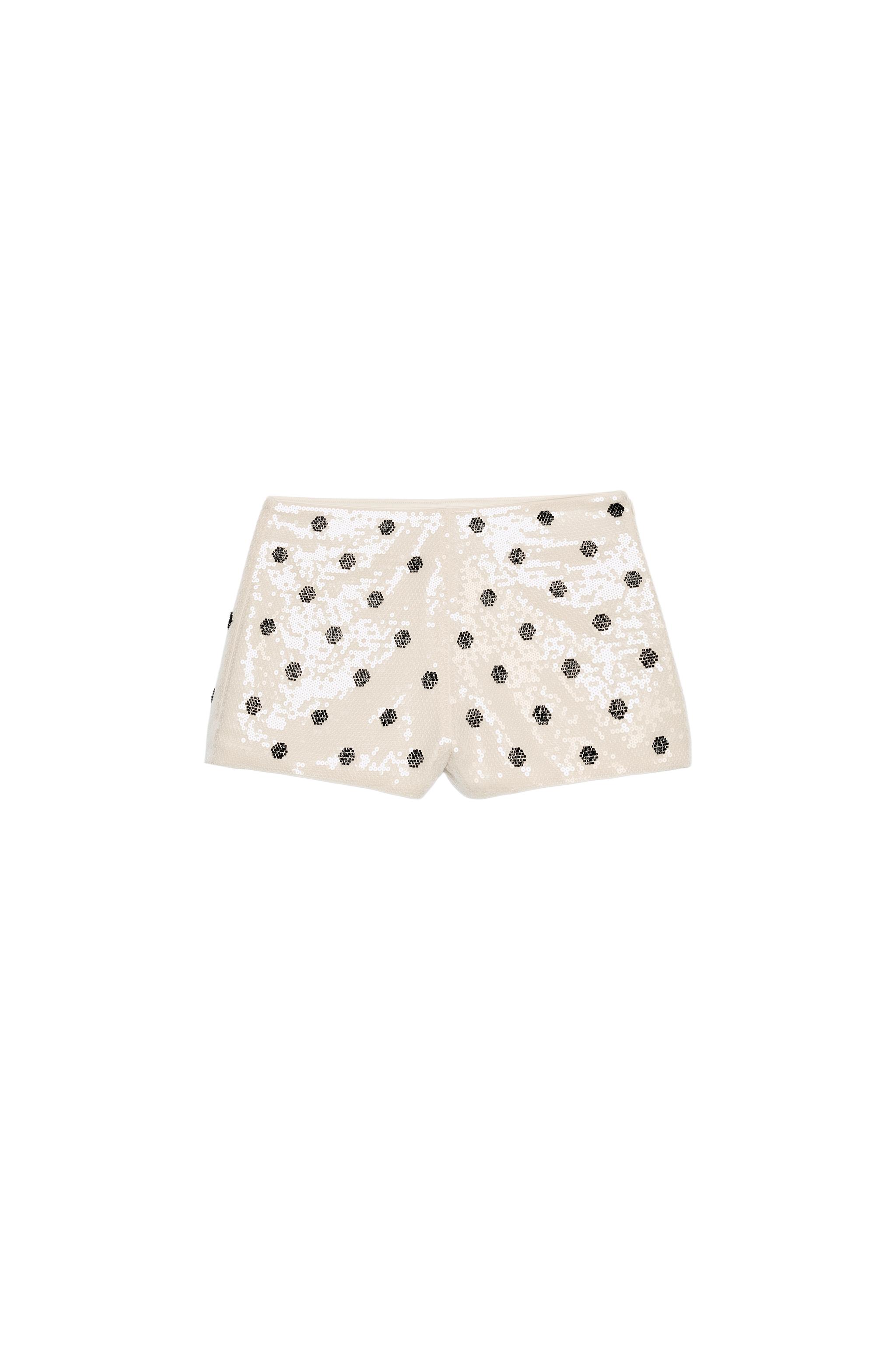 SHORT MINI PAILLETTES ET POIS
