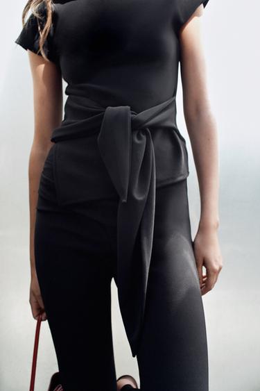 PANTALÓN FLARE FAIXA - Negro de Zara