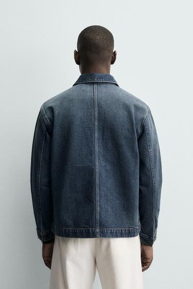 CHEMISE EN DENIM DÉLAVÉ - Bleu de Zara - Image 2