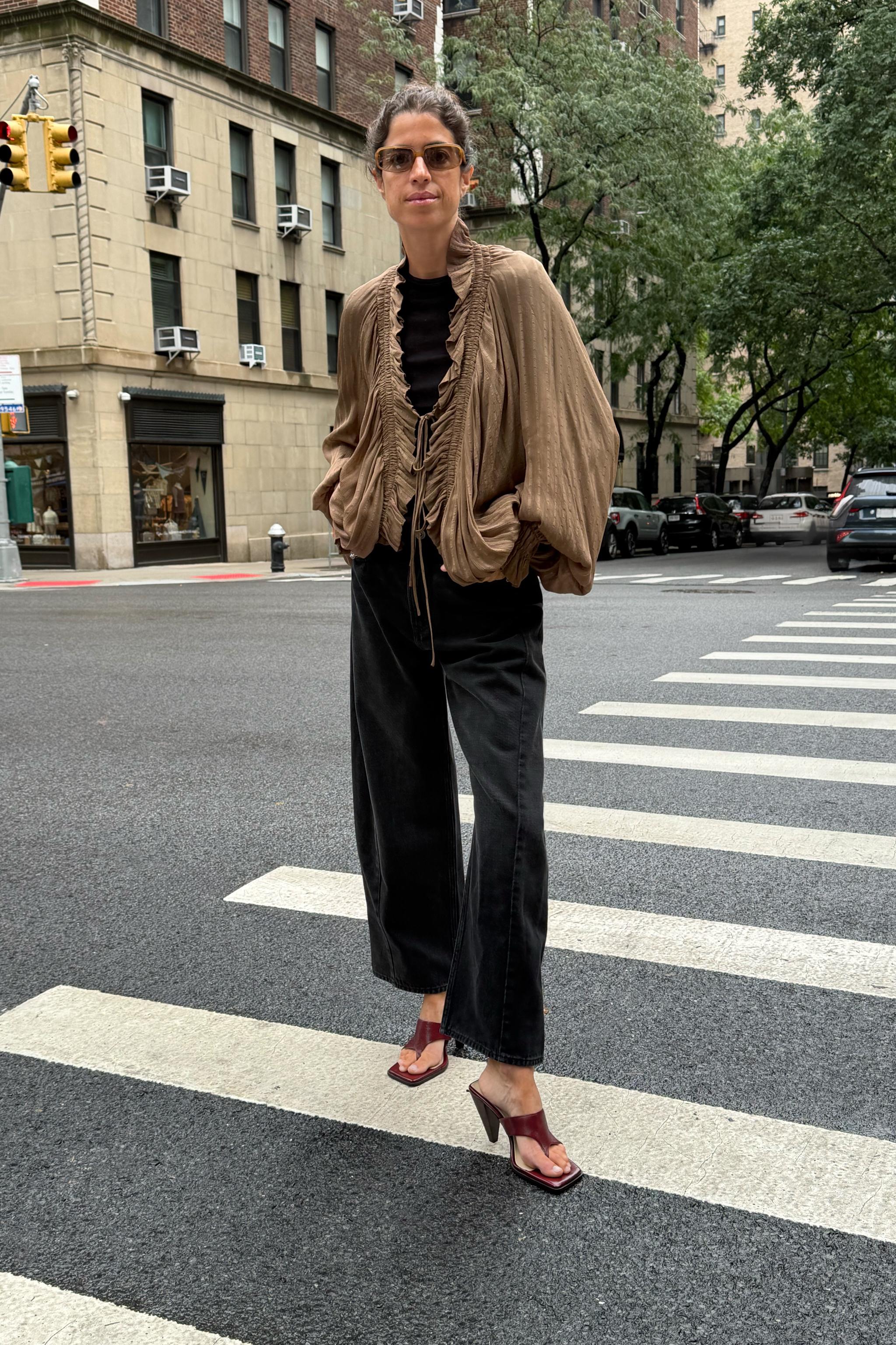 RECTANGULAR SUNGLASSES — Brown