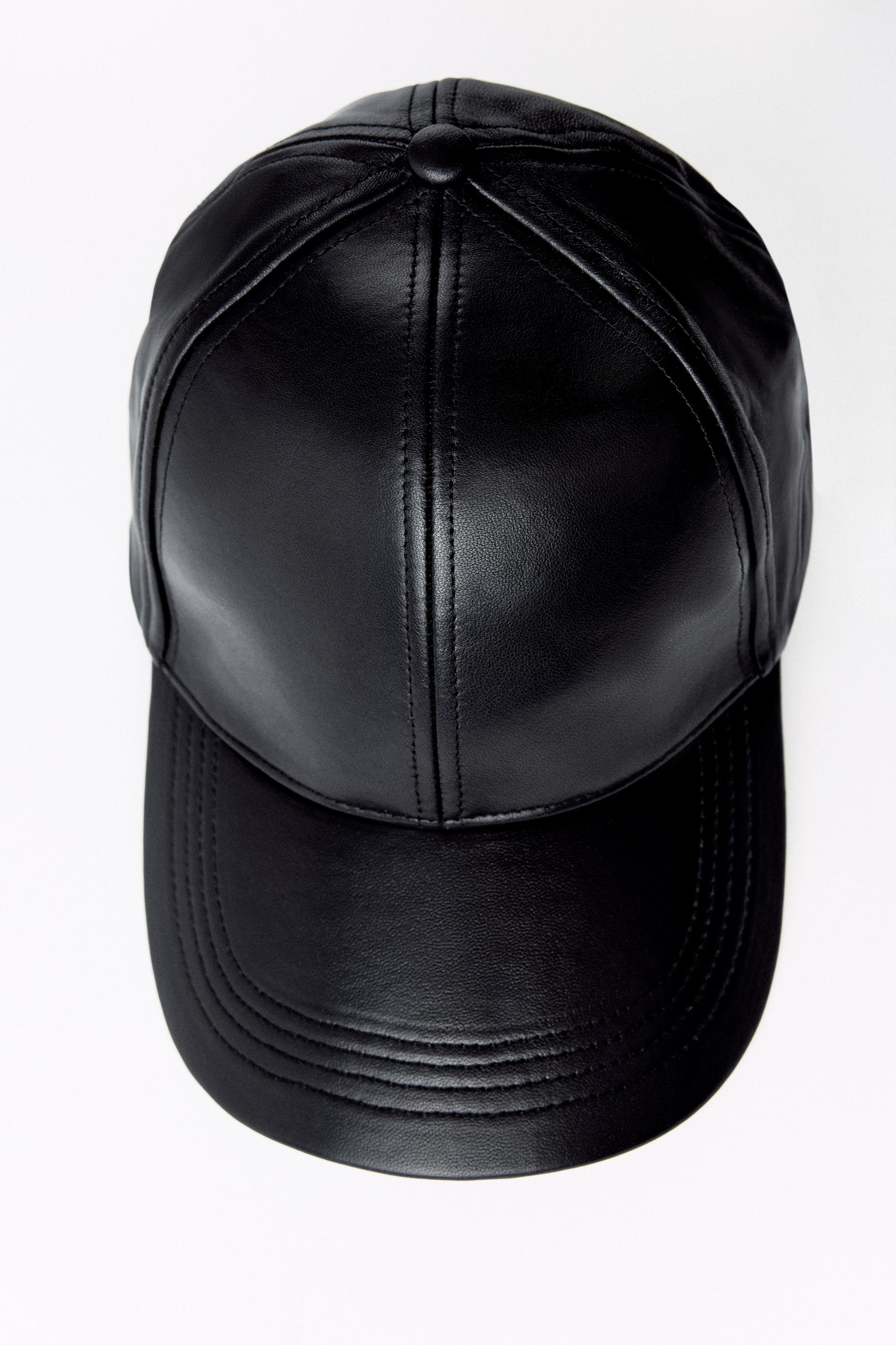 LEATHER CAP - Black | ZARA Turkey