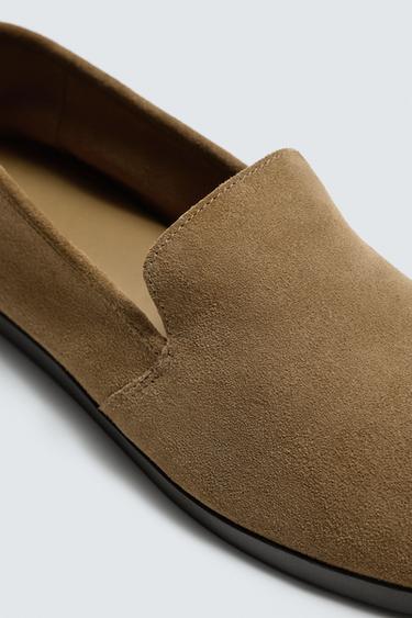 LEATHER LOAFERS - Gold by Zara - Image 5